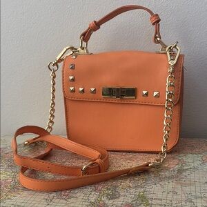 Steve Madden Orange Studded Handbag